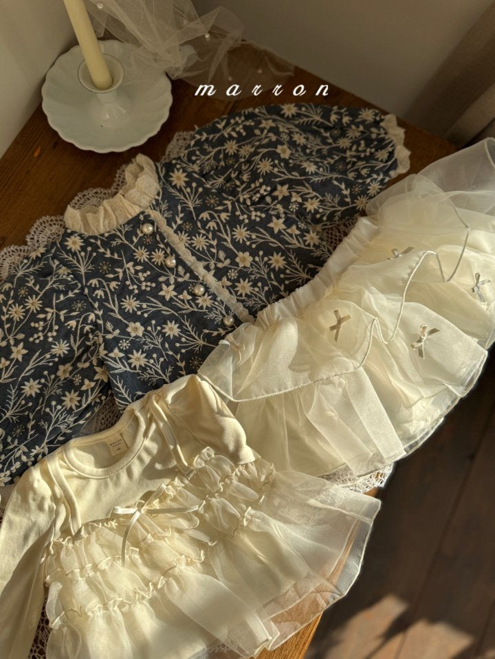 flower jacket-marron-2