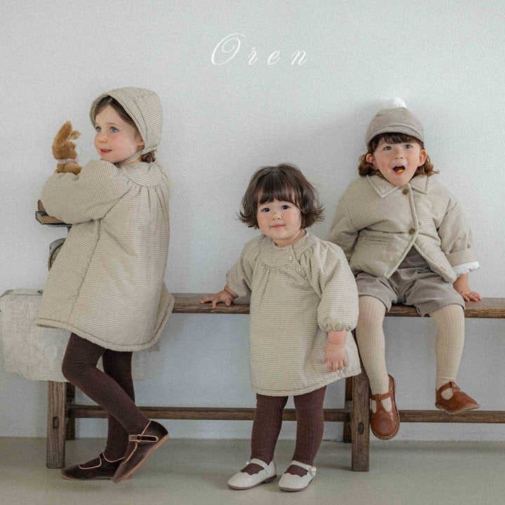 Baguette Check Padded Jacket - OREN-25