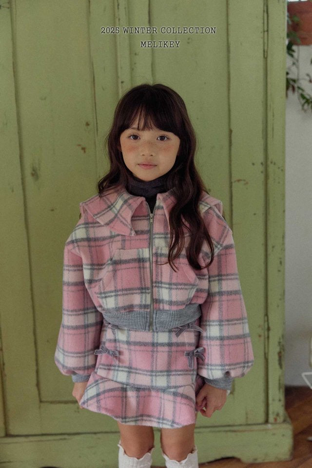 wool check sailor zip-up-Melikey-38