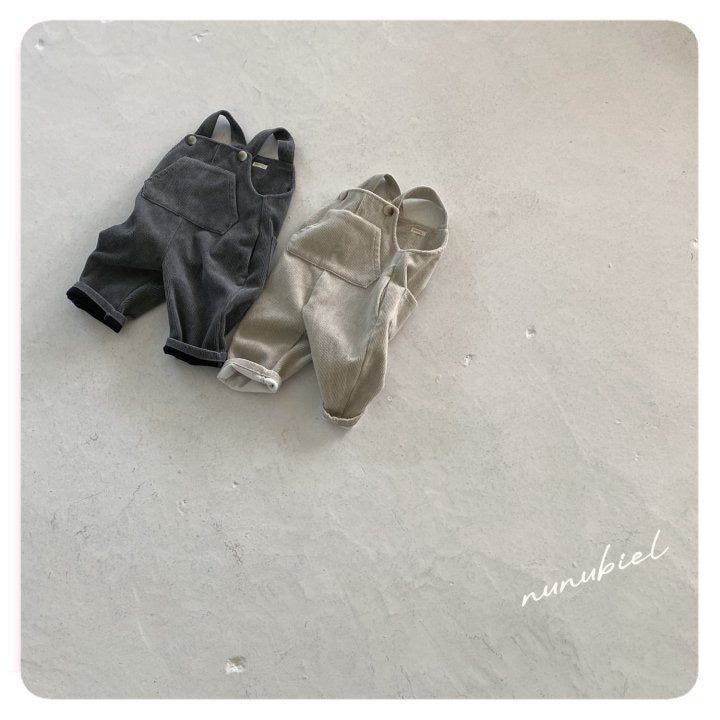 Corduroy suspender pants -nunubiel-16