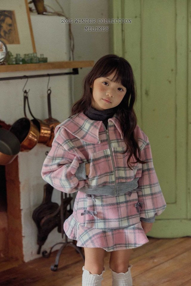 wool check sailor zip-up-Melikey-38