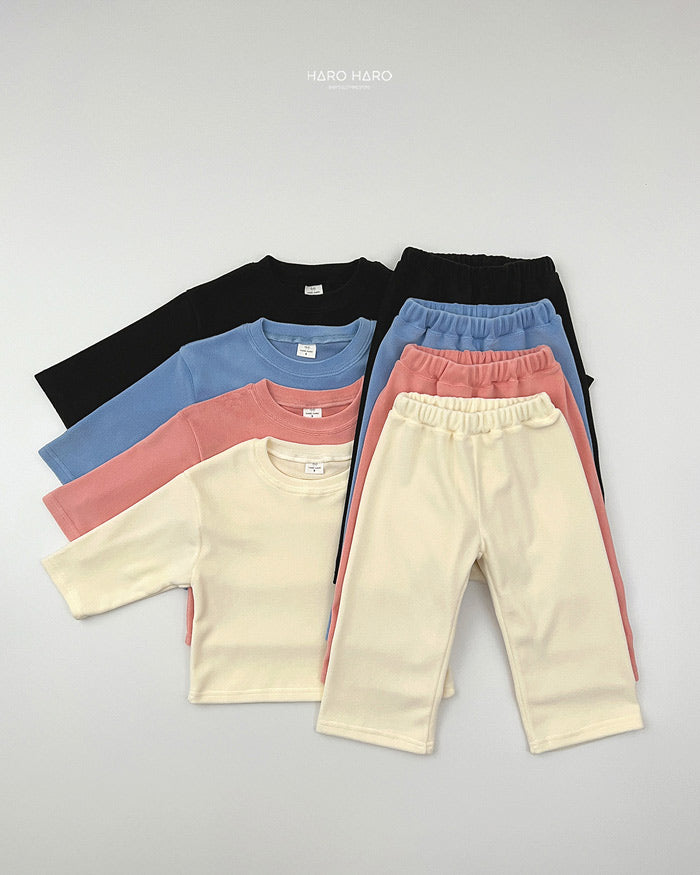 Loose Fit Brushed Loungewear Set-HAROHARO-009