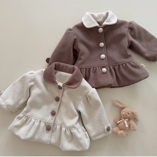 Cookie Collar Color-Block Coat - my daughter - 9
