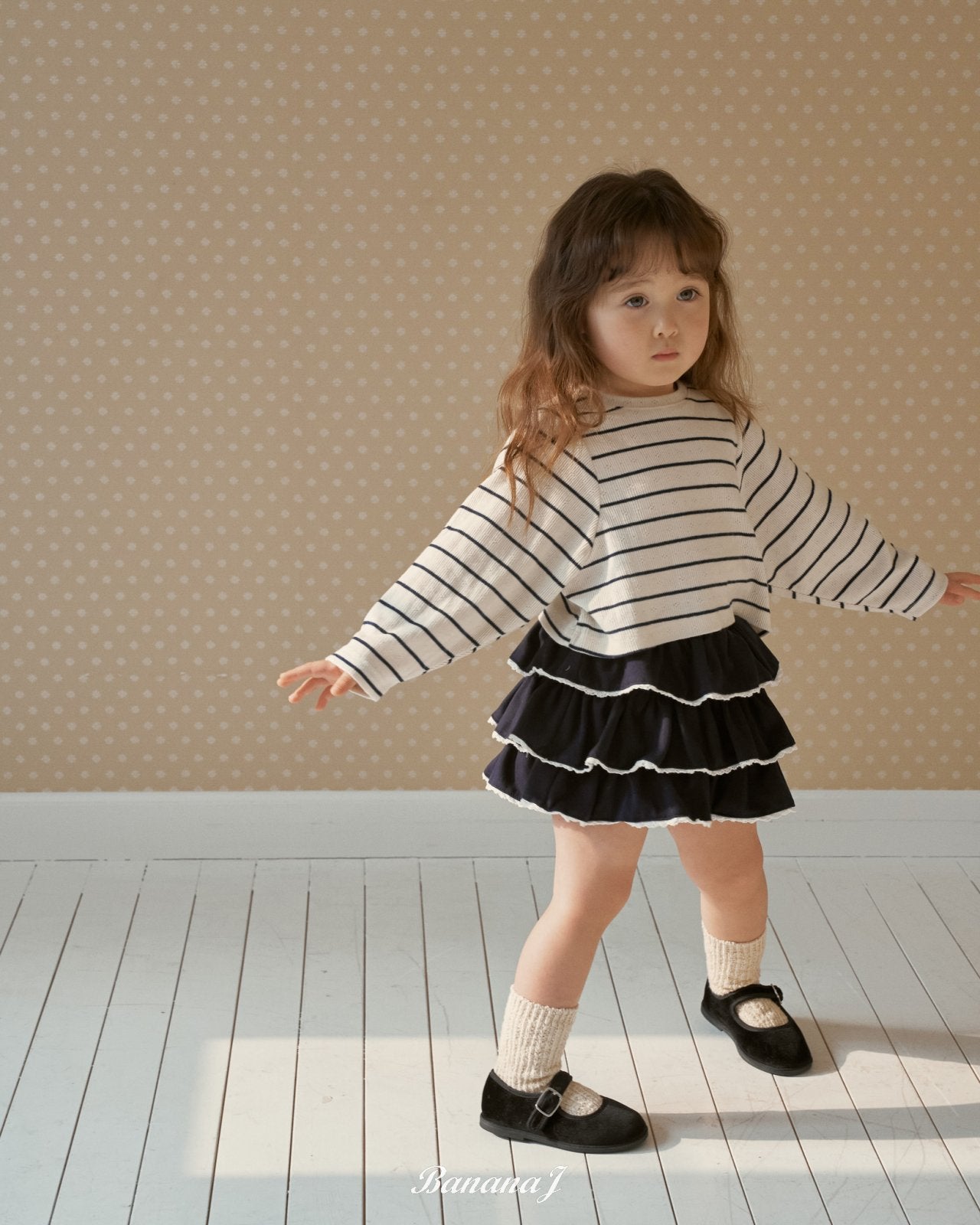 ｜即納｜With stripe tee - BANANAJ