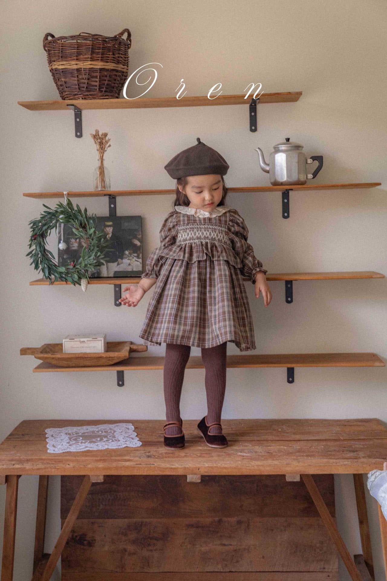 Chocolat Check Dress OREN-4