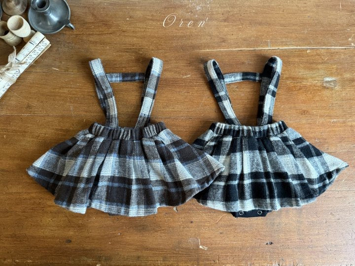 Brunel Check Bloomer Skirt-OREN-38