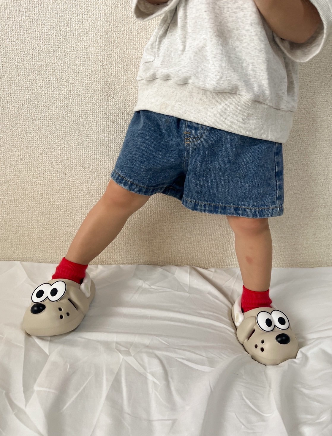 half denim pants/mun kodomofuku