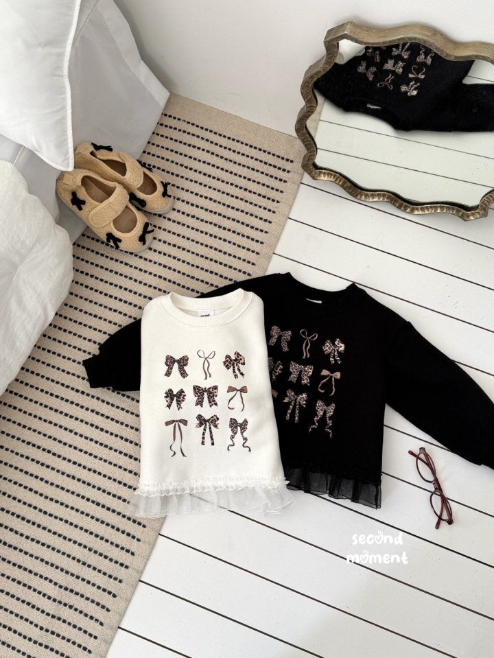 ribbon leo frill sweatshirt -second moment-16