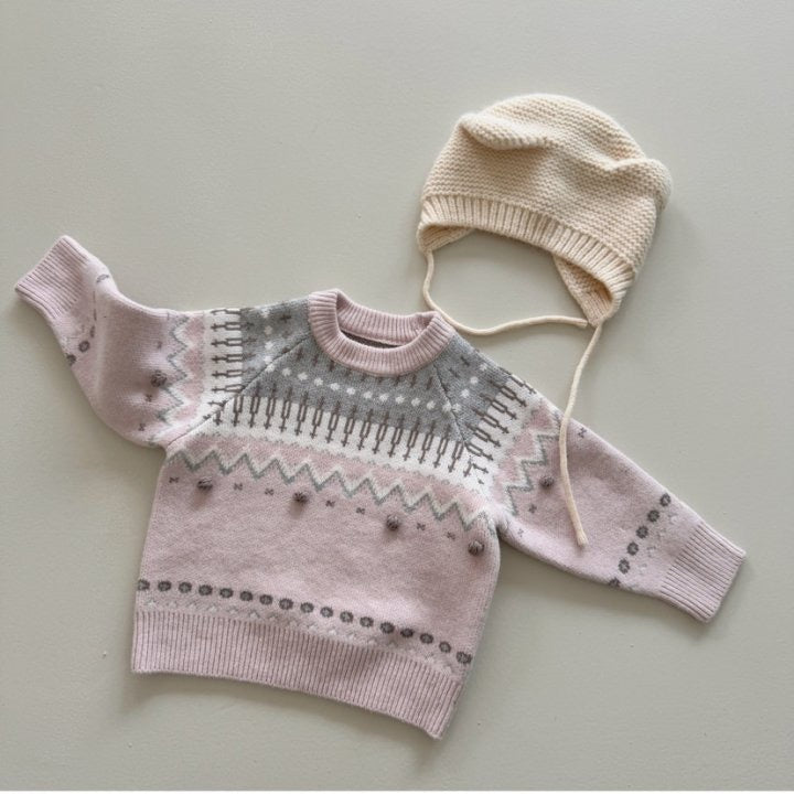 Pink Nordic Knit - my daughter - 35