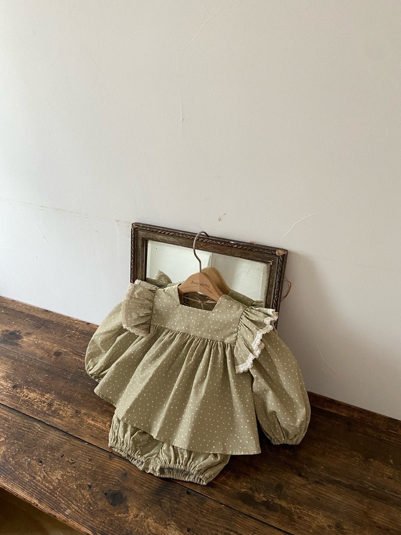 【SALE】Dot blouse & bloomer set-anneshirley