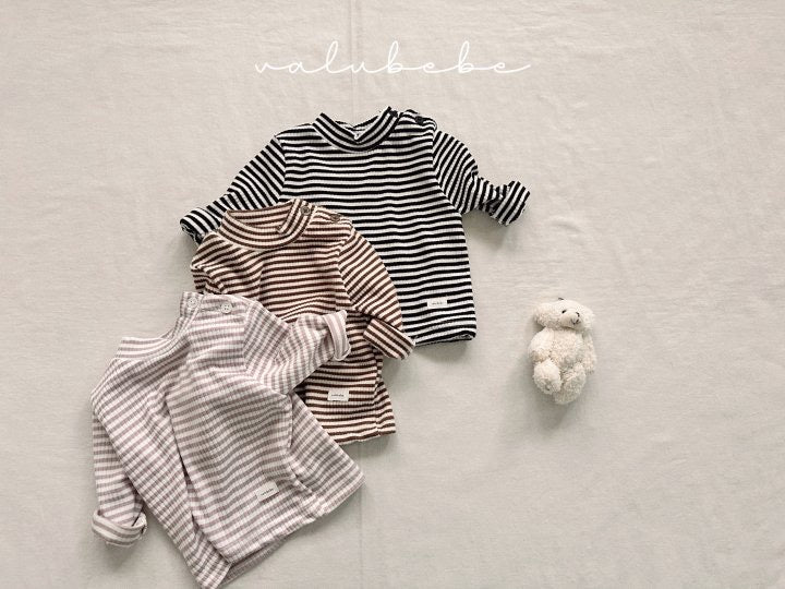 Stripe High-neck Tee (Baby/Kids)-valubebe-64
