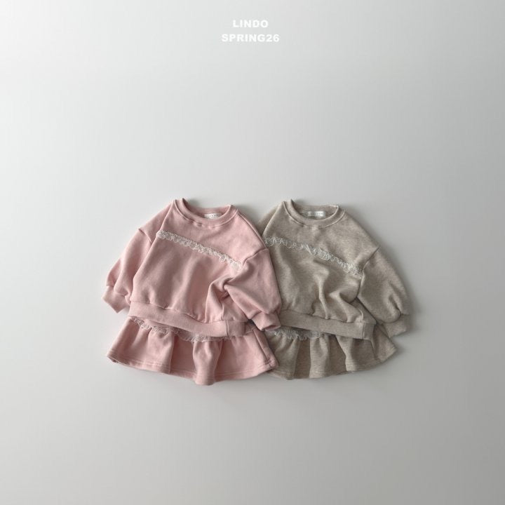 Frill Lace (Sweatshirt + Skirt) Set-LINDO-26