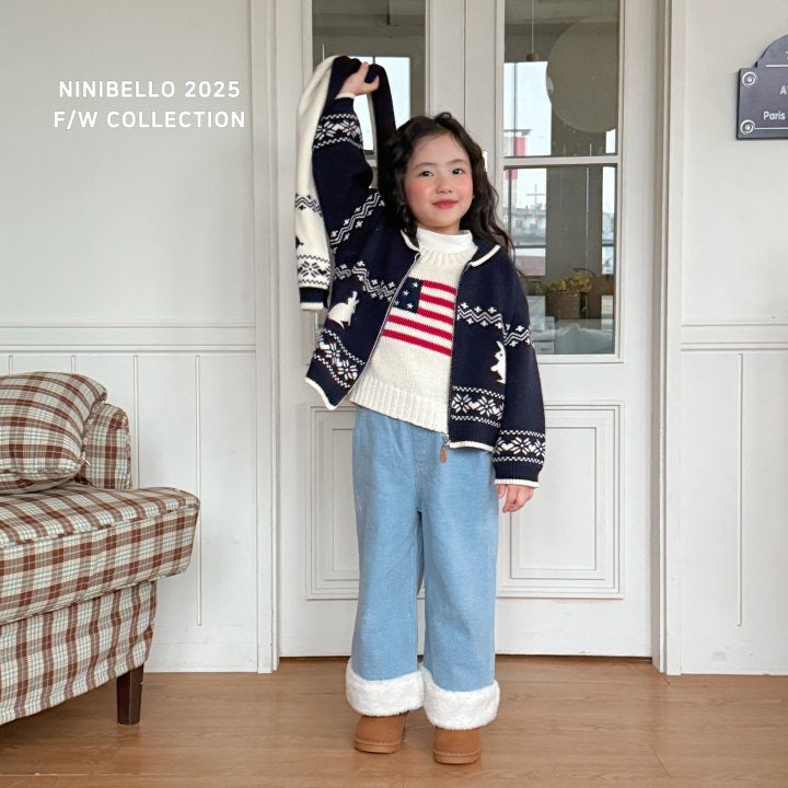 Shearling Pocket Denim Pants - ninibello-30