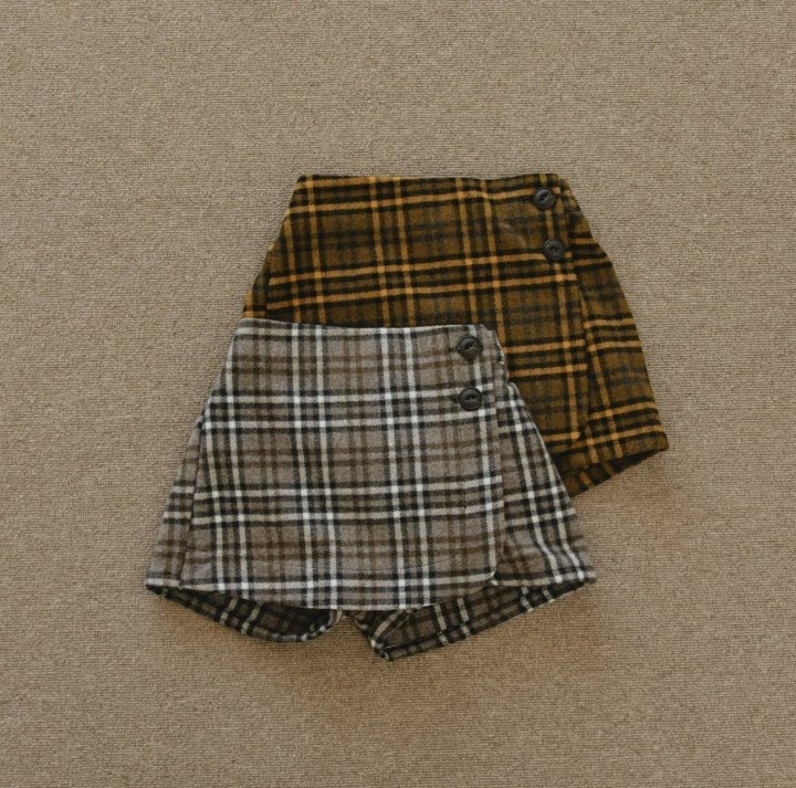 Check Wrap Pants / mon atelier-9