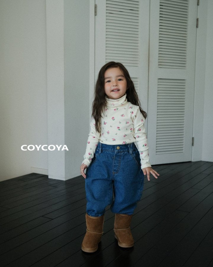 Rose Brushed Turtleneck Tee - COYCOYA-37