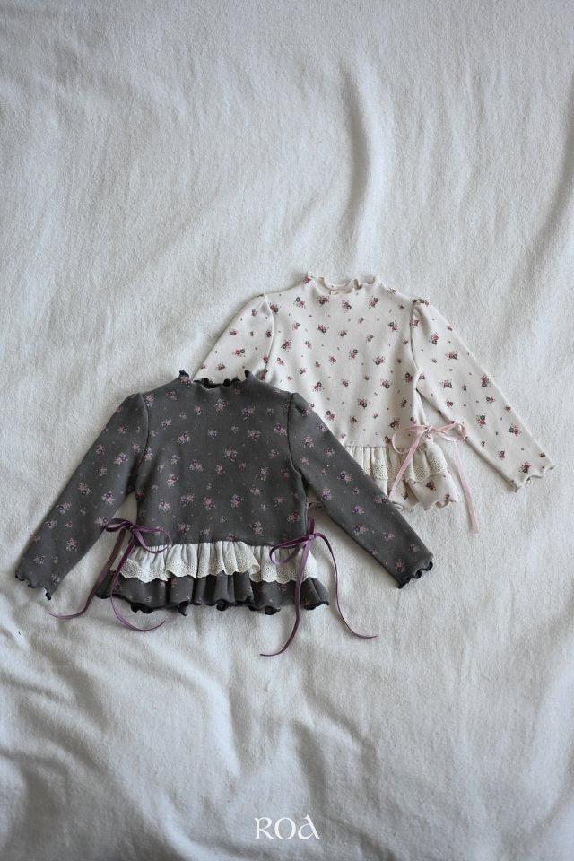 Lace Frill Print T - Roa - 14