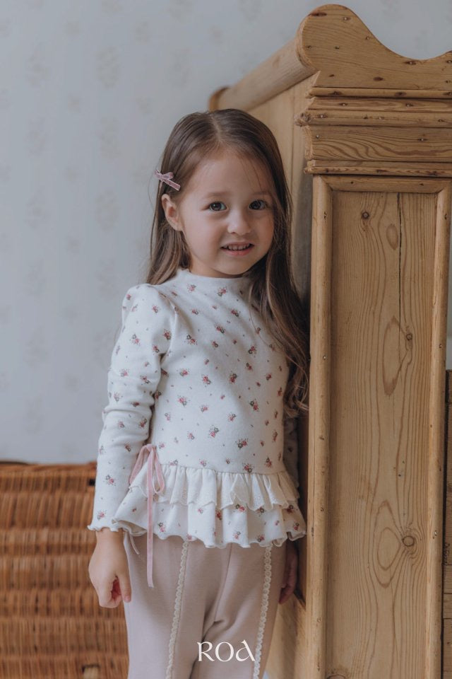 Lace Frill Print T - Roa - 14