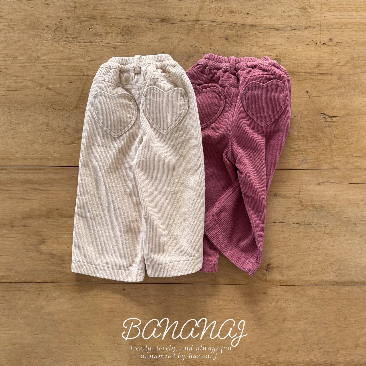Heart corduroy PT-banana.j-28