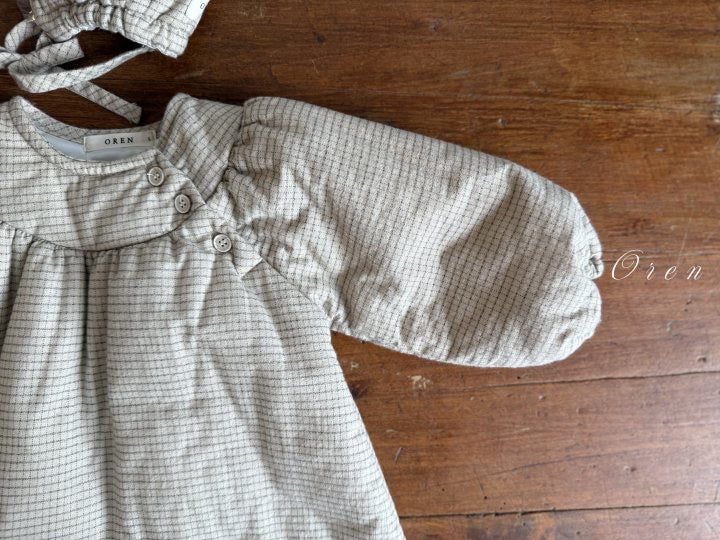 Baguette Check Padded Dress - OREN-26