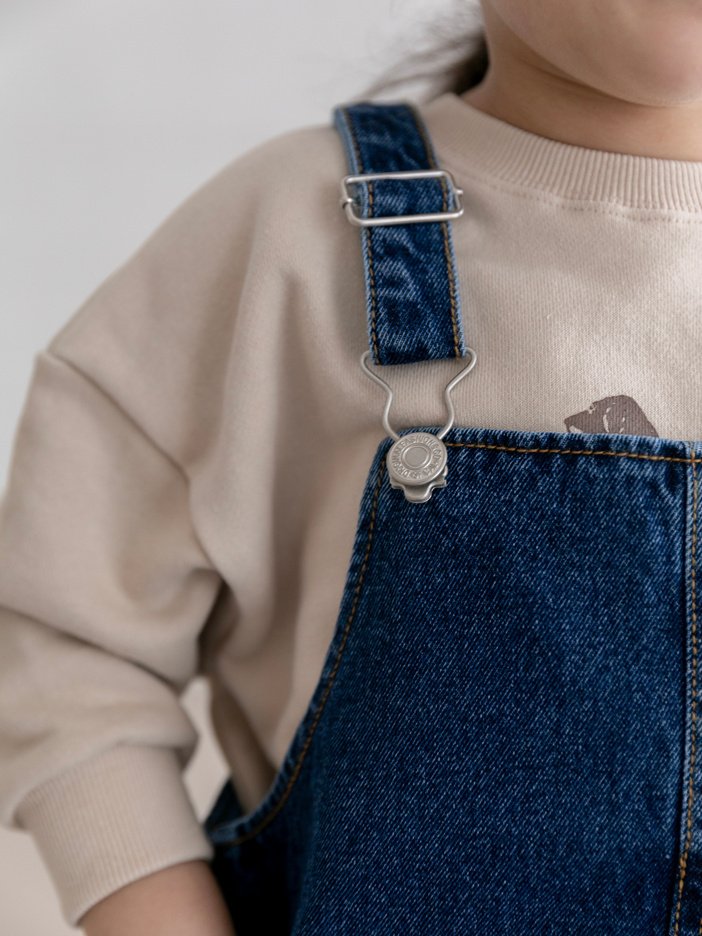 icon denim one-piece dress -oatmeal-24