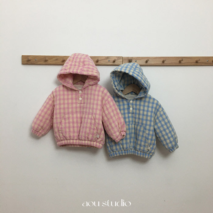 Check Padding Anorak -aou studio-3