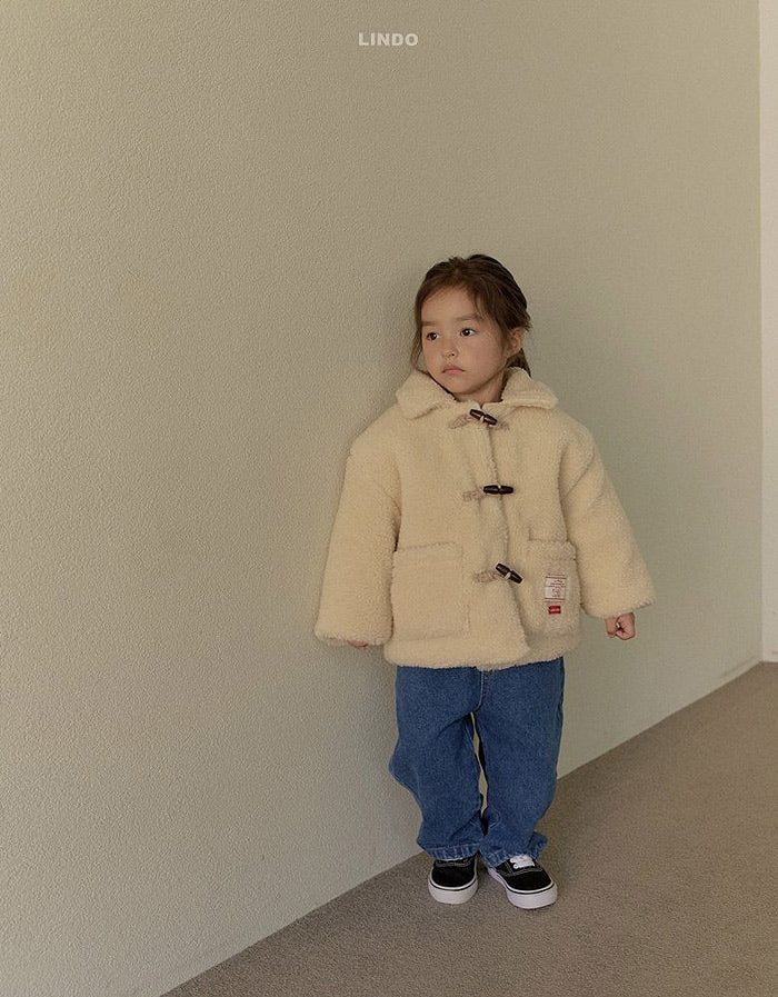 brownie toggle fleece coat-LINDO-39