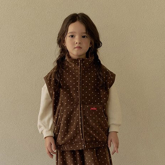 mini dot fleece vest-LINDO-38