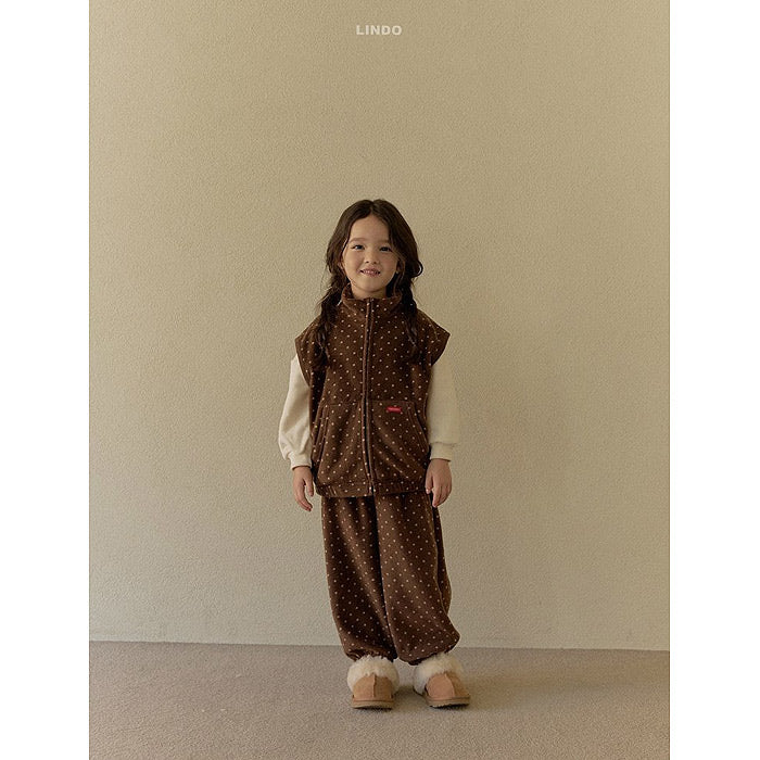 mini dot fleece vest-LINDO-38