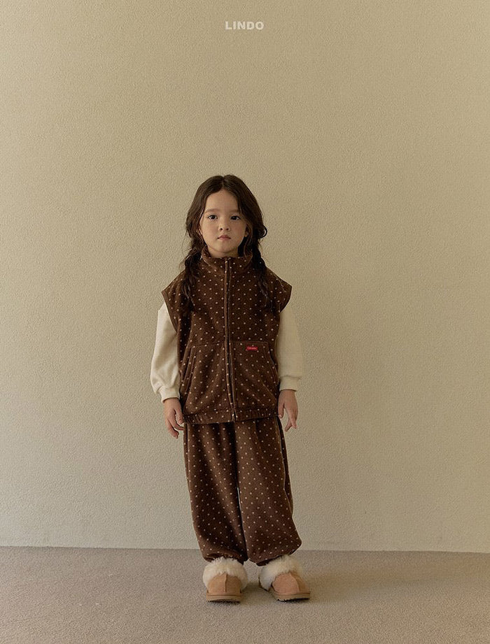 fleece dot jogger pants-LINDO-37