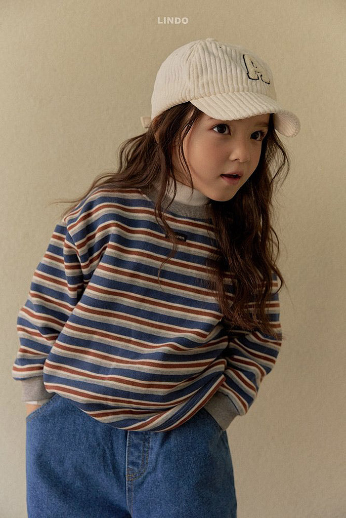 multi stripe T-shirt-LINDO-27