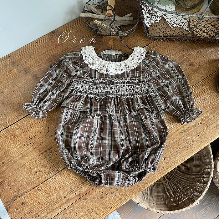 Chocolat Check Suit (Baby) - OREN-8