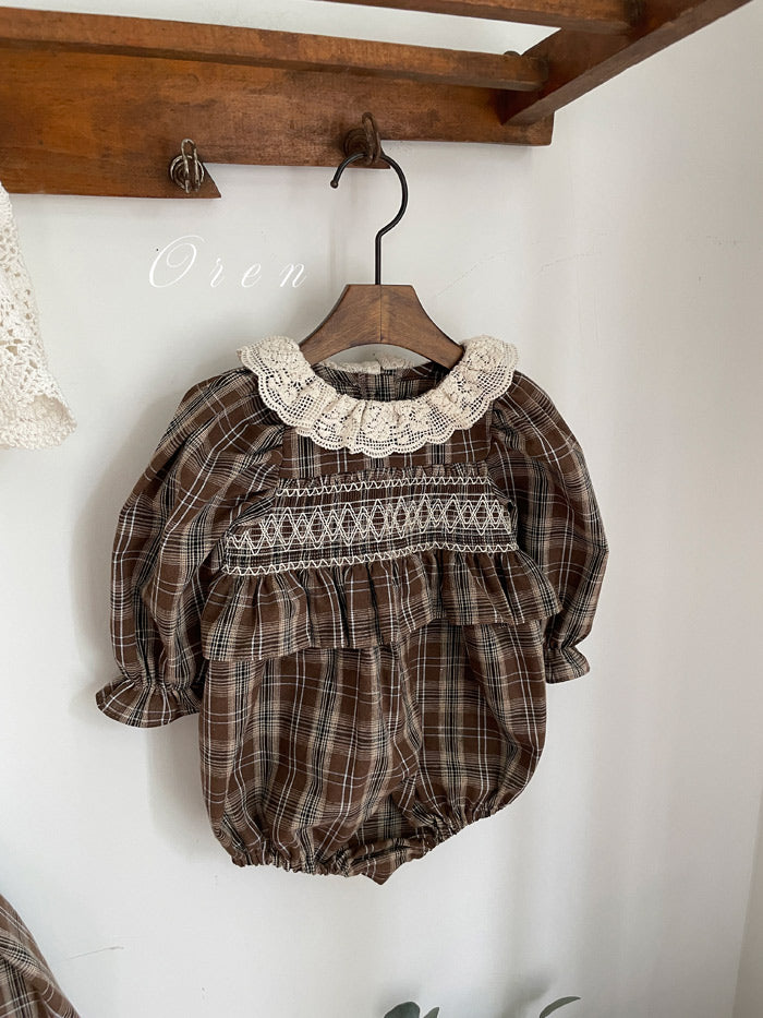 Chocolat Check Suit (Baby) - OREN-8