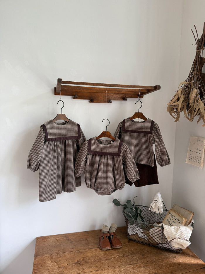 Bobo Check Sailor Set (Baby) - OREN-6