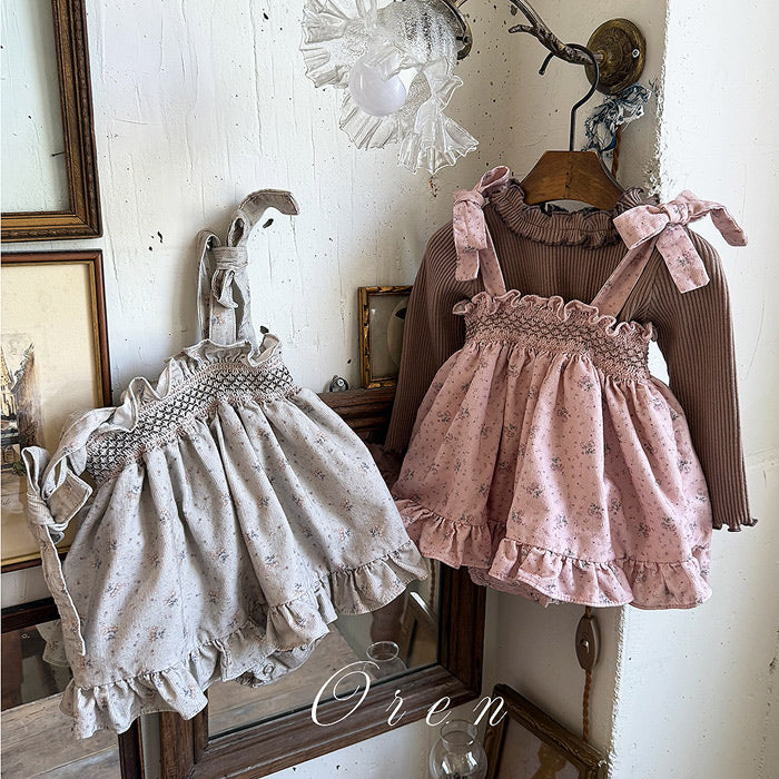 Amelie Smocking Skirt Bloomer (Baby) - OREN-10
