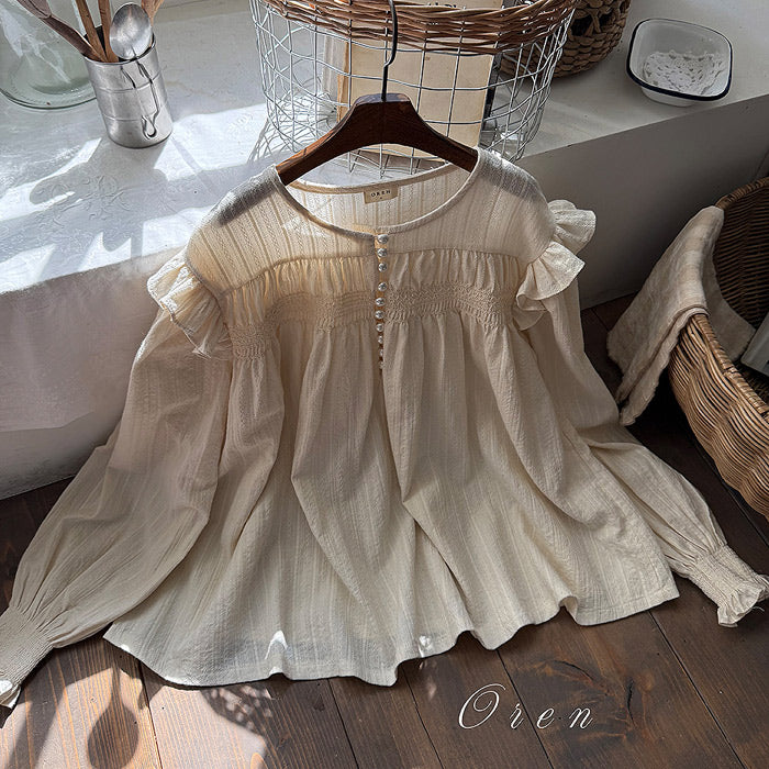 Miel Smocking Blouse (Mom) - OREN-11
