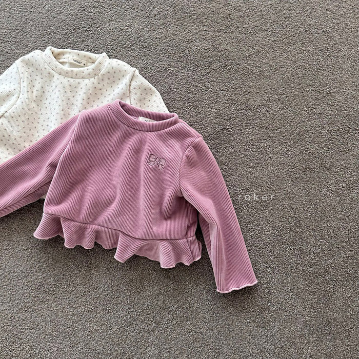 rib mink flare tee -RAKER-2