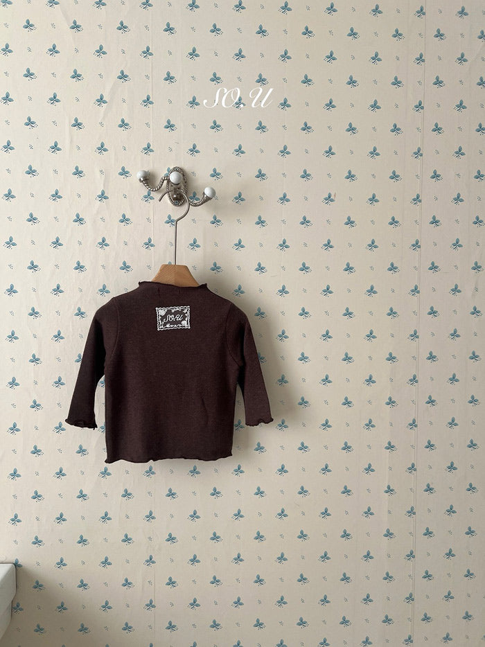 peach half-neck frill T-so.u-17