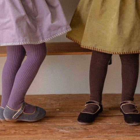 Velour Ribbed Tights OREN-24