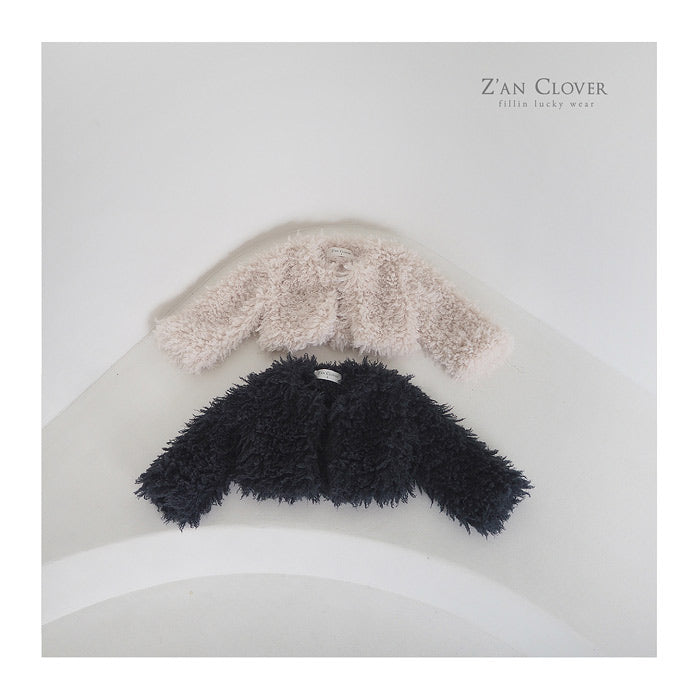 fur cropped jacket - zanclover-2