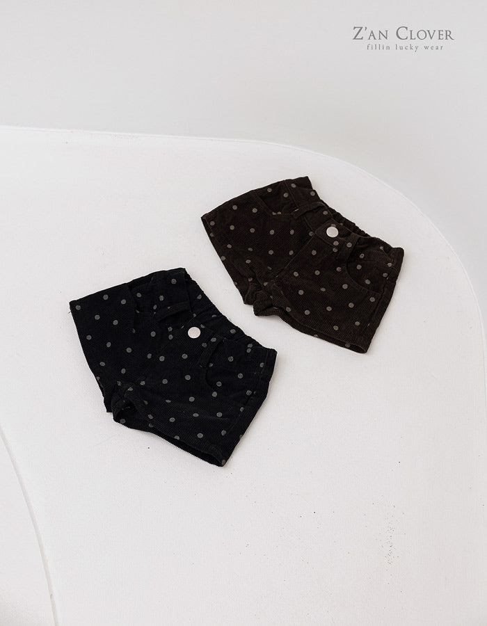 corduroy dot short pants - zanclover-6