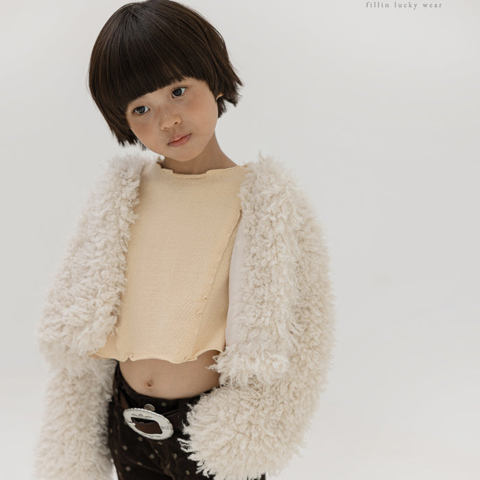 fur cropped jacket - zanclover-2
